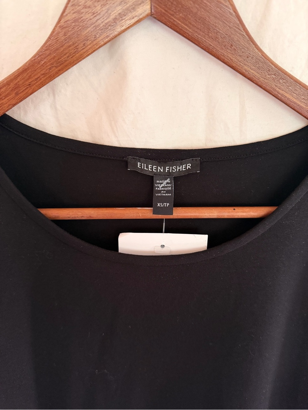 NWT Eileen Fisher Jewel Neck Slim Dress XS Black Long Sleeve Maxi - Picture 2 of 6